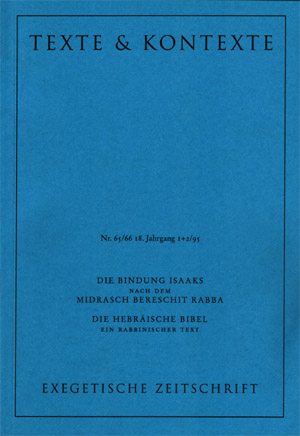 Andreas Bedenbender - Die Bindung Isaaks in rabbinischer Deutung